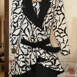 Gina Brooks 2 piece formal suit Peplum & Belt